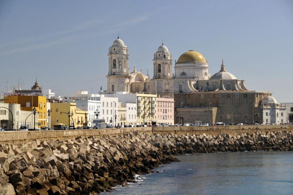 Cadiz Playa La Caleta Terraza Con Barbacoa Appartement Buitenkant foto